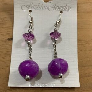 Purple Dangle Earrings NWOT